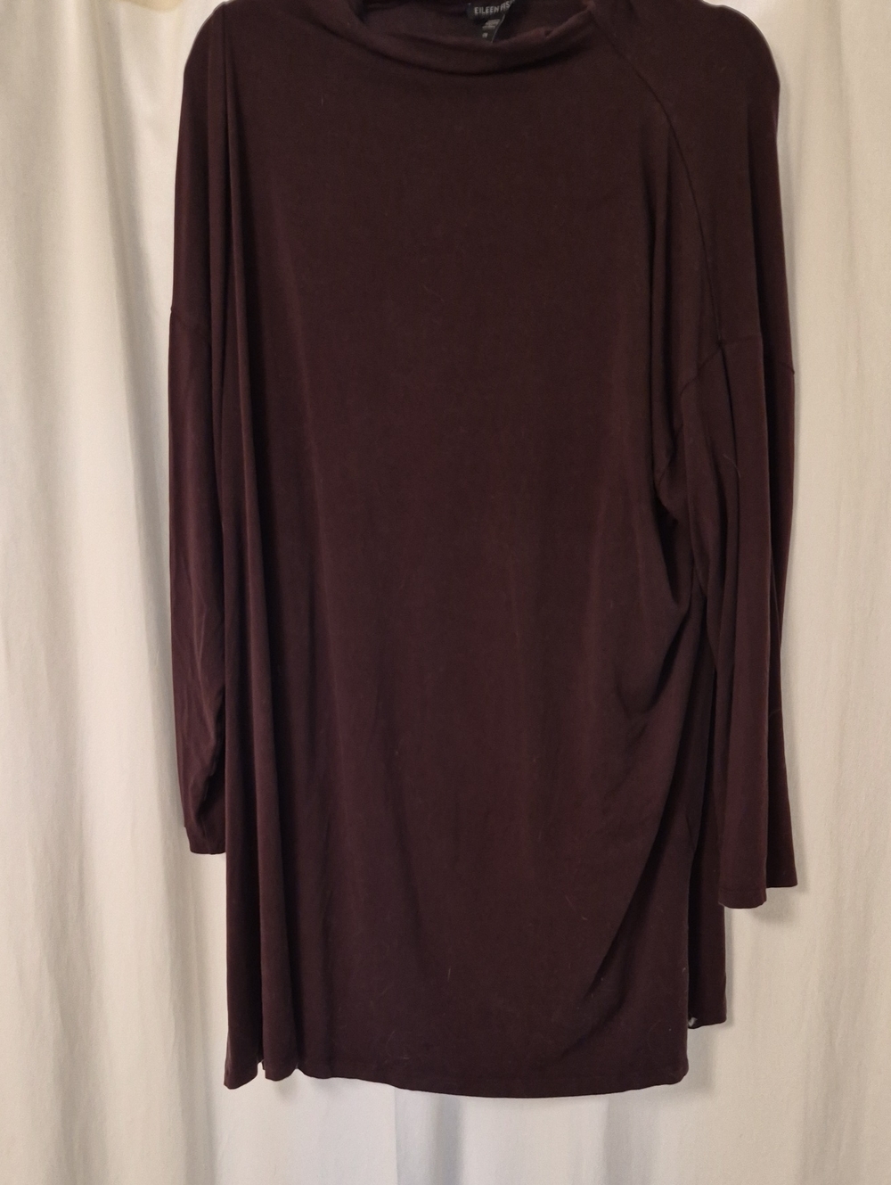 Eileen Fisher Plum Long-Sleeve Tunic Top